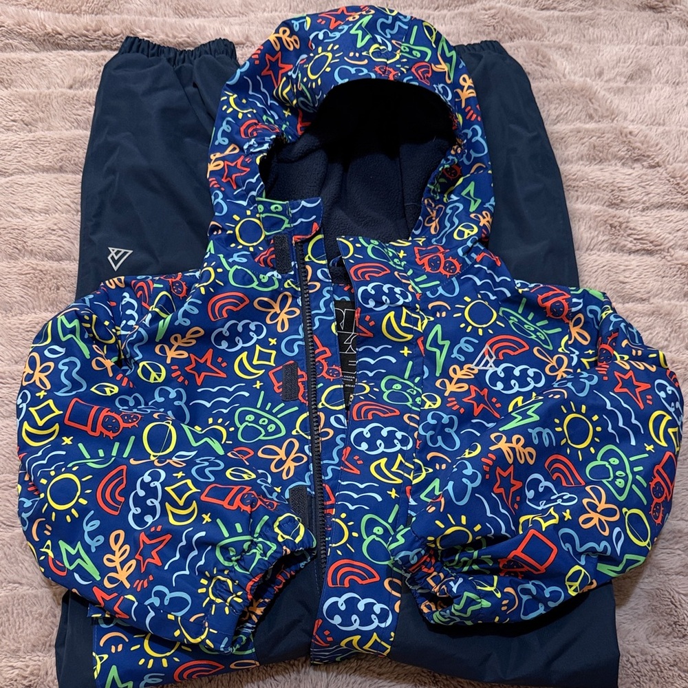 Size 6 toddler fleece rain suit